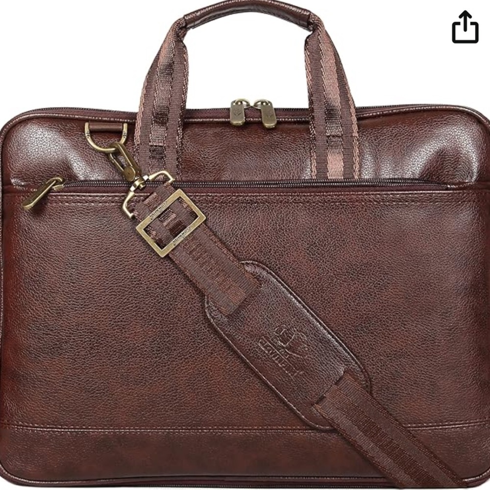 Clownfish Vegan Leather Laptop Multi pocket Bag
